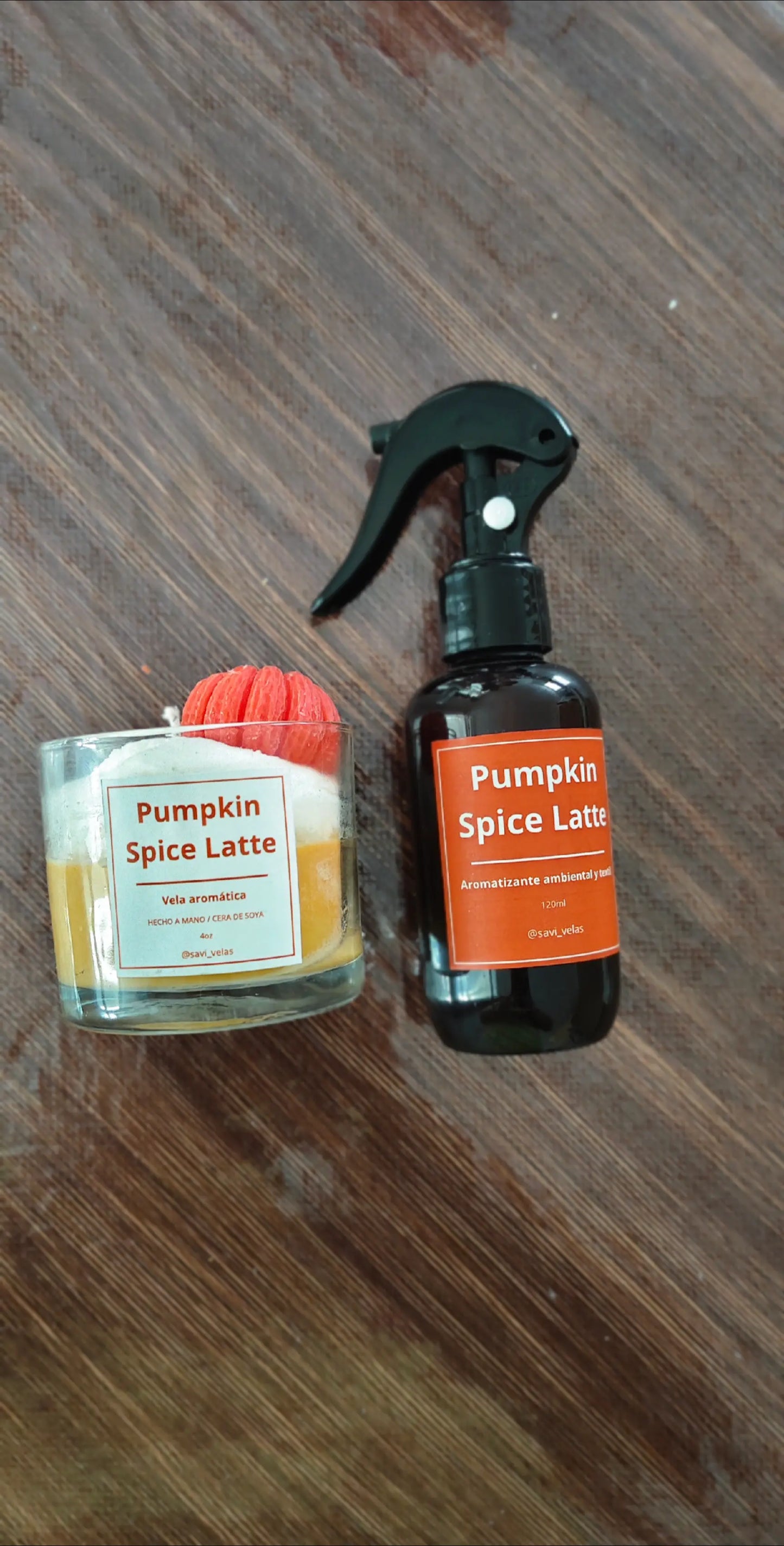 Kit aromatizante y vela Pumpkin Spice Latte