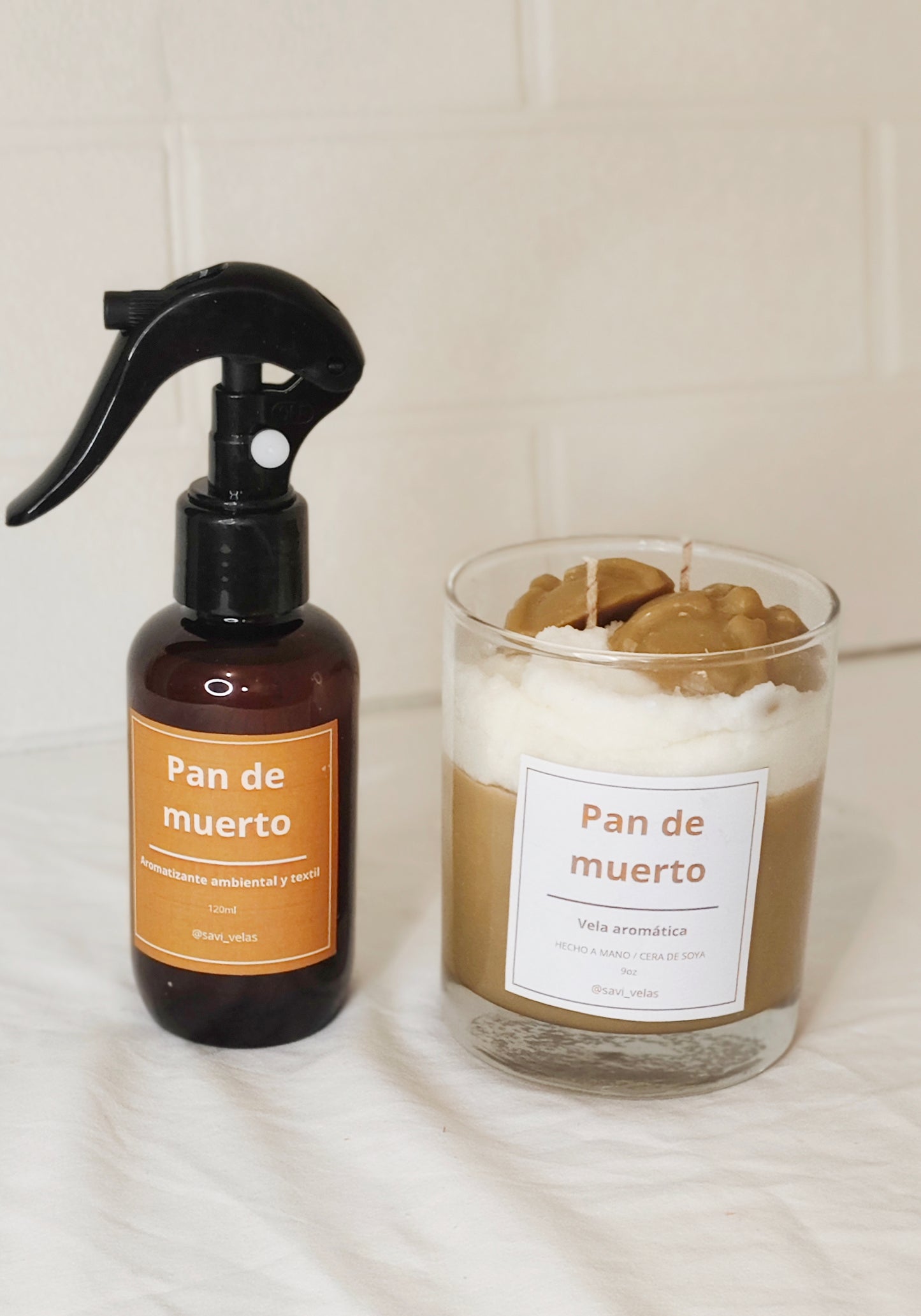 Kit aromatizante y vela Pan de Muerto