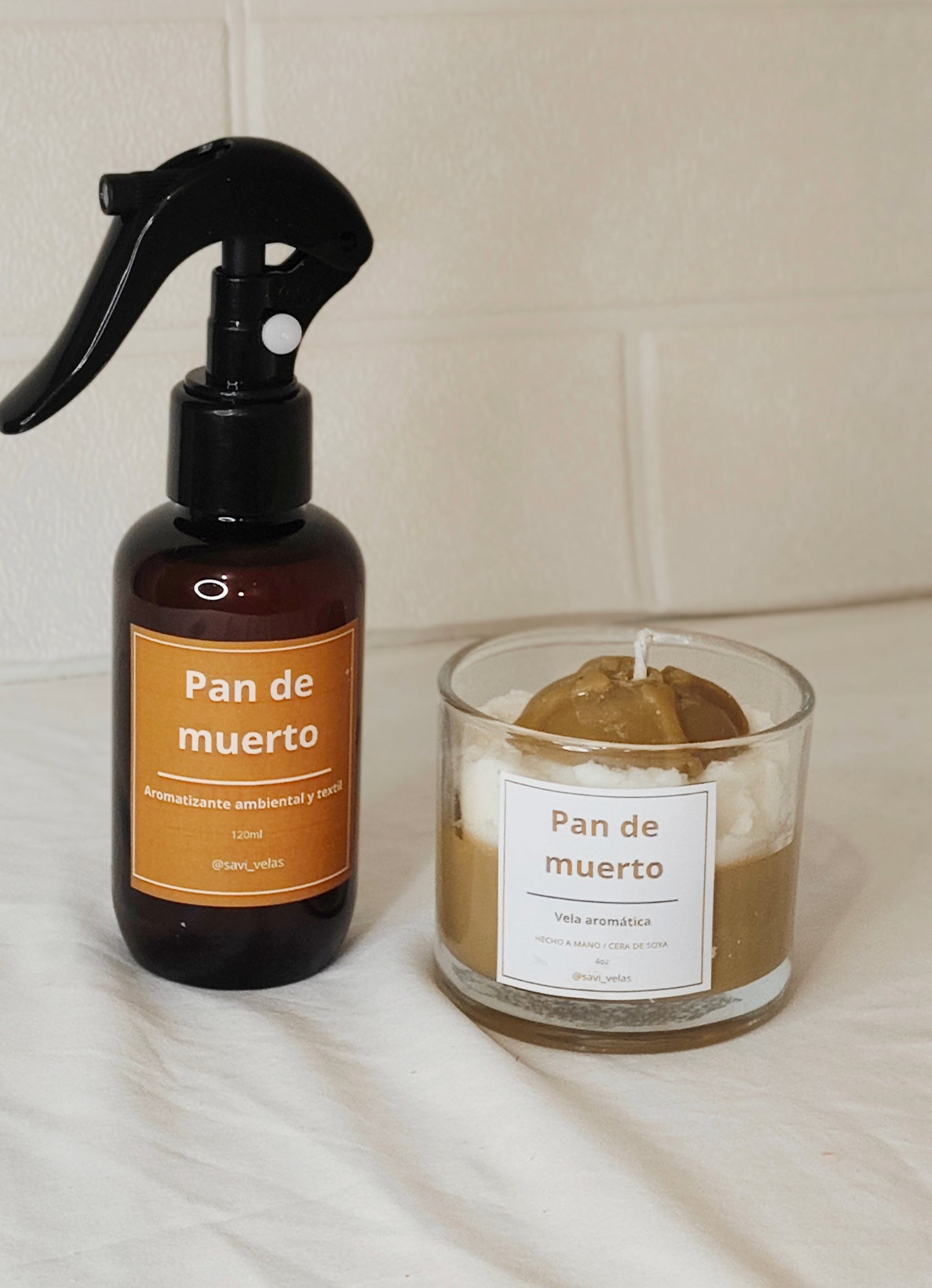 Kit aromatizante y vela Pan de Muerto