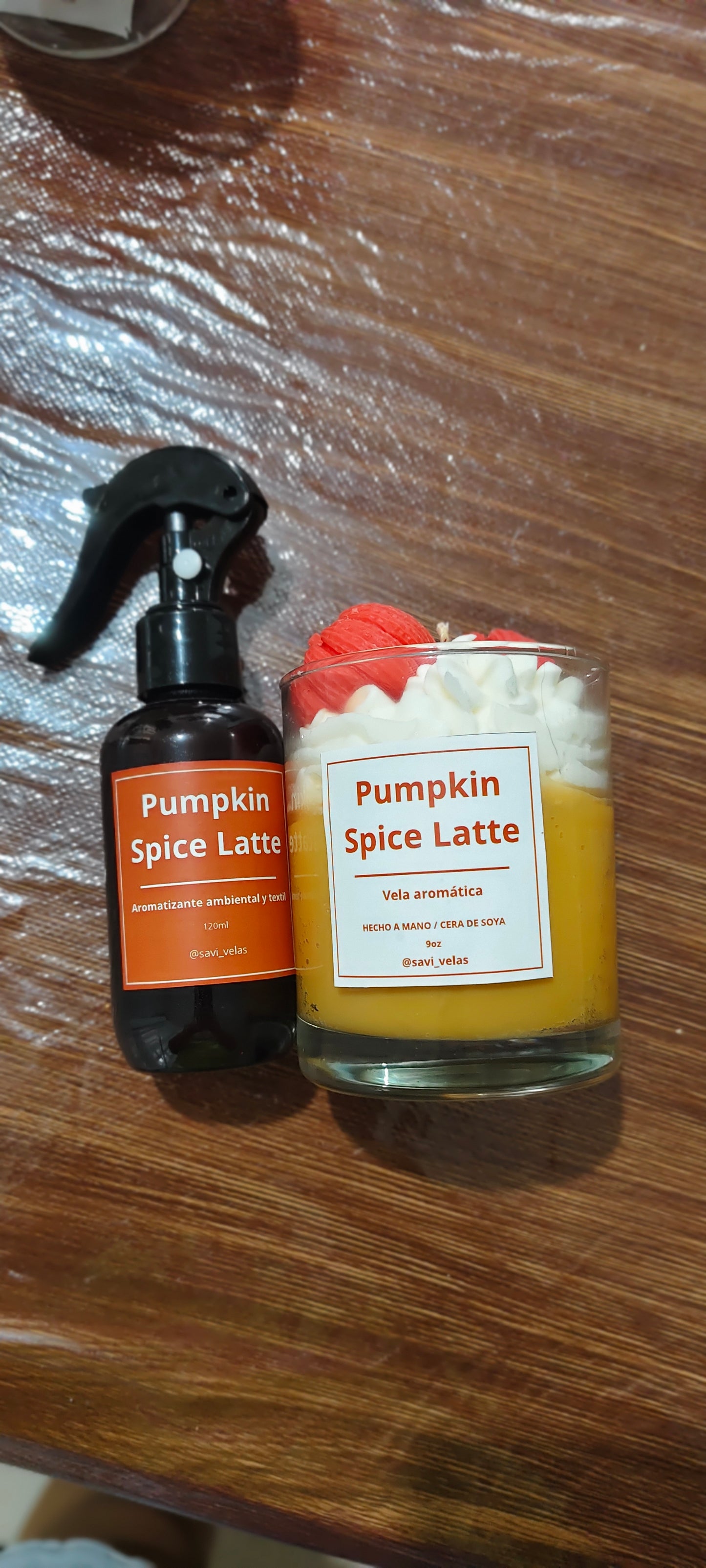 Kit aromatizante y vela Pumpkin Spice Latte